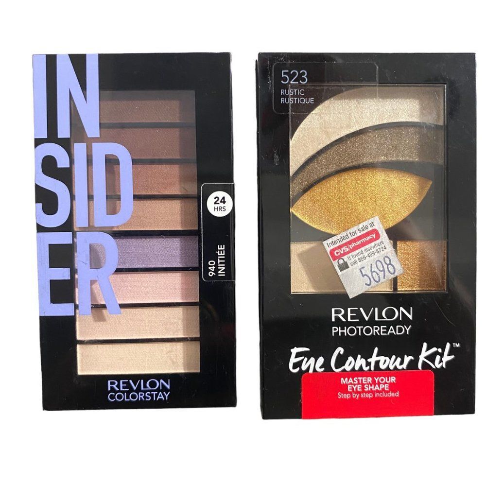 Set of 2 NEW Revlon Eye Shadow Palette  PhotoReady 523 & Colorstay Insider 940